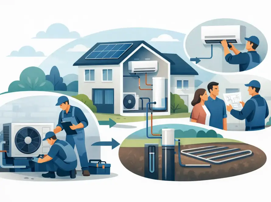 Hőszivattyú telepítés menete lépésről lépésre