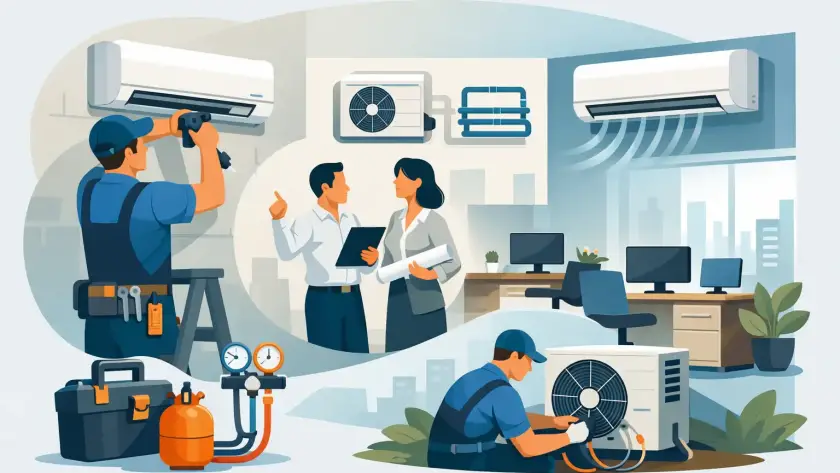 Irodai klíma telepítés lépésről lépésre