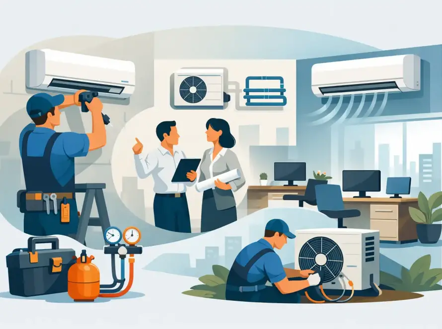 Irodai klíma telepítés lépésről lépésre