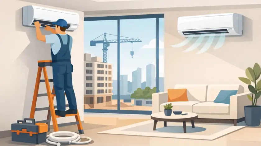 Klíma beüzemelés új építésű lakásban