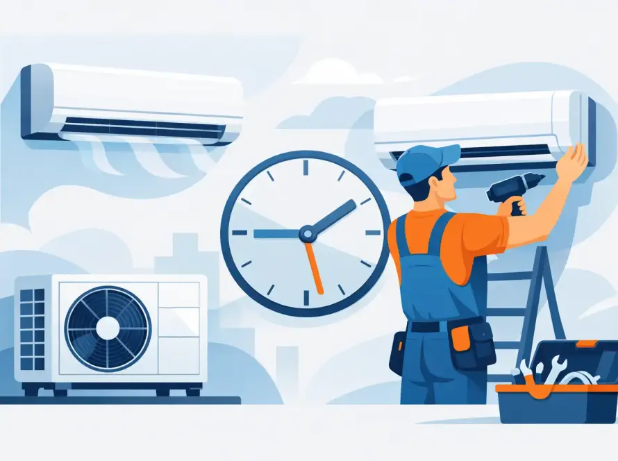 Mennyi ideig tart a klíma telepítése?