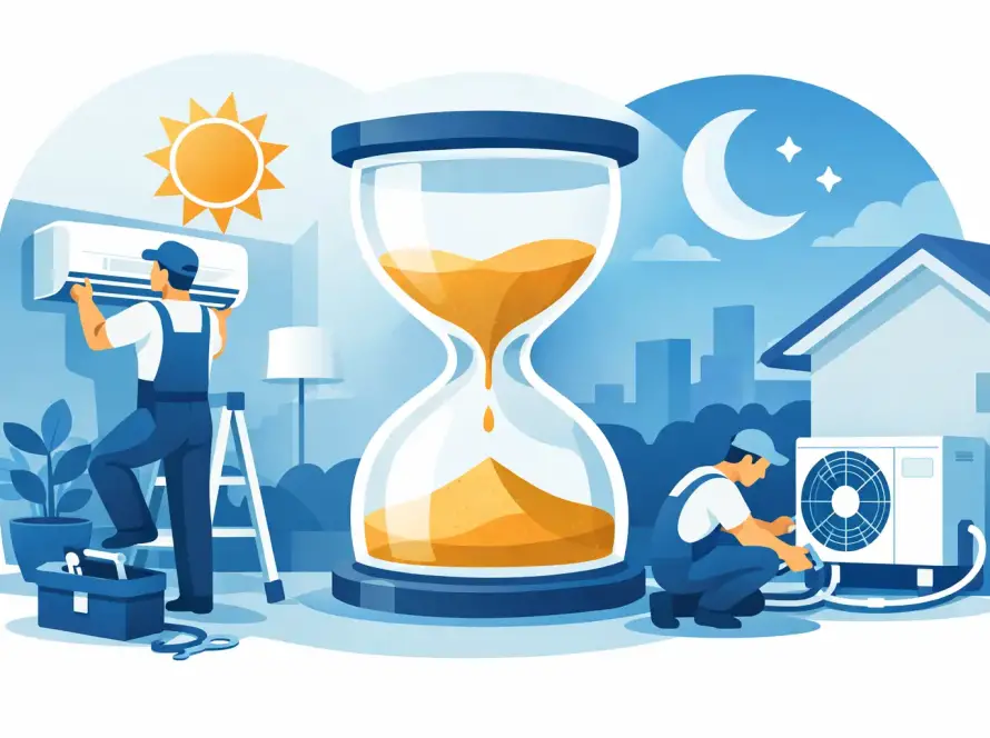 Klíma telepítés mennyi idő alatt kész el?