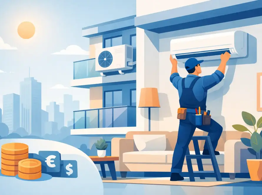 Klíma telepítés panel lakásba árak 2026