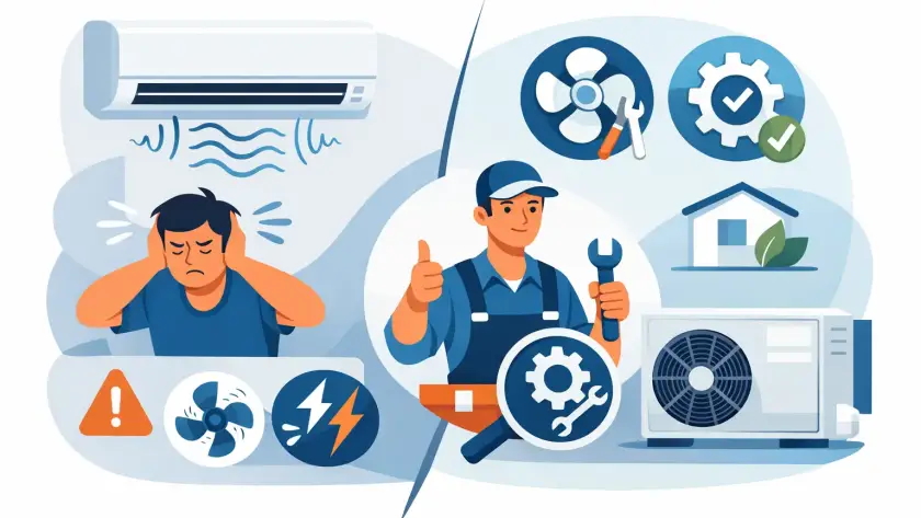 Klíma zajos működés okai és megoldásai